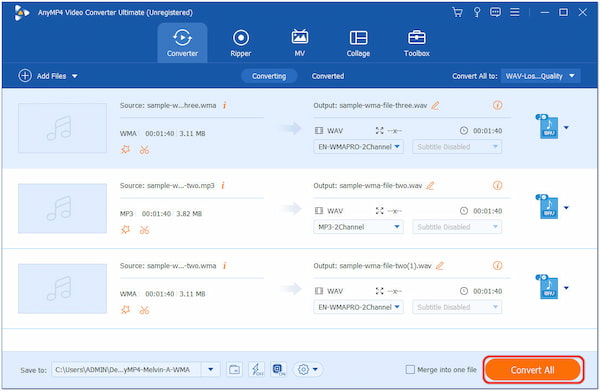 Converter arquivos WMA em WAV