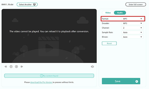 Select MP3 Output Online