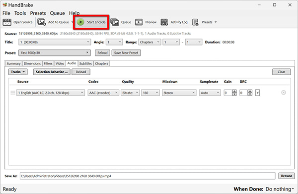 Handbrake Convert MP4 To Audio