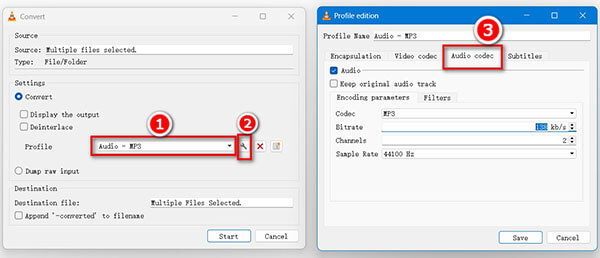 VLC Output MP3