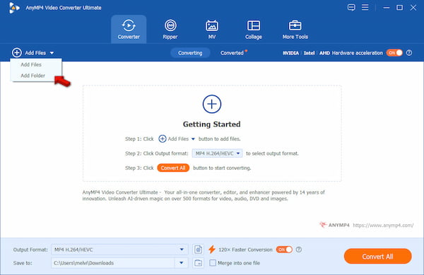 Add Mov Source In Anymp4 Video Converter Ultimate