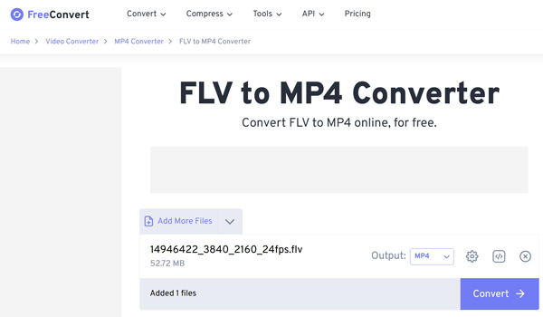 Freeconvert FLV-converter