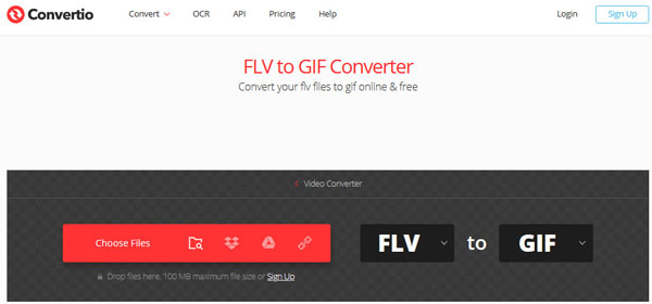 Convertio FLV naar Gif