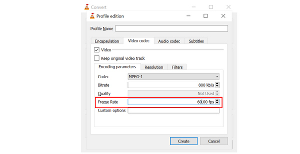 Convertitore FPS di VLC Media Player