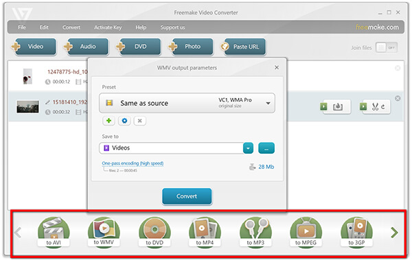 Freemake Video Converter Output Formats
