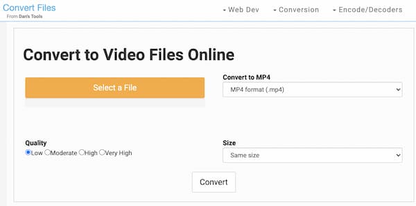 Conversione di file GIF in WMV