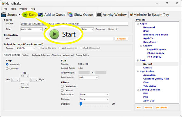 Handbrake Convert Dvd Video To Avi
