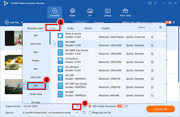 Output Avi Output Format In Anymp4