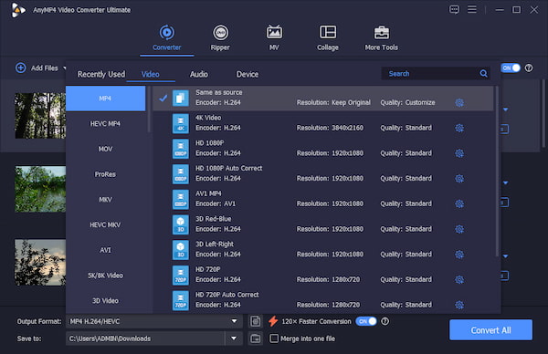 Anymp4 Video Converter Ultimate als alternatief voor HD Video Converter Factory Pro
