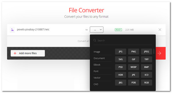 Converter HEIC para PNG