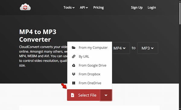 Add HEVC Video In CloudConvert