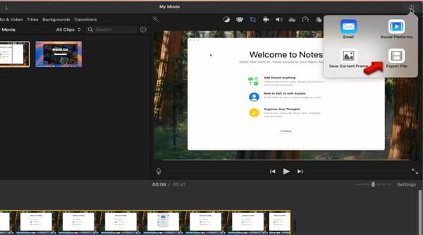 Share Video Project In Imovie