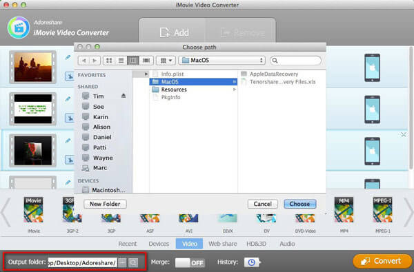 Adoreshare iMovie Video Converter voor Mac