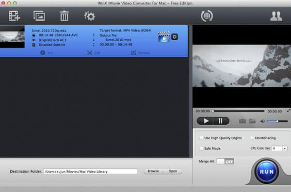 適用於Mac的Winx imovie視頻轉換器