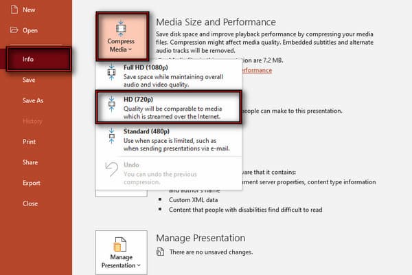 Compress Large Video In Ppt