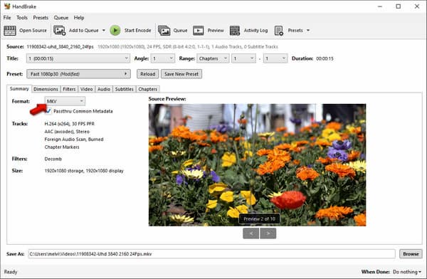 Drop M2TS Files In HandBrake