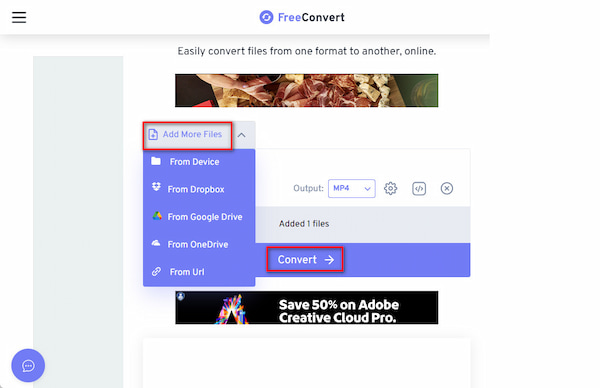 FreeConvert конвертирует и скачивает