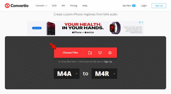 Load M4A In Convertio