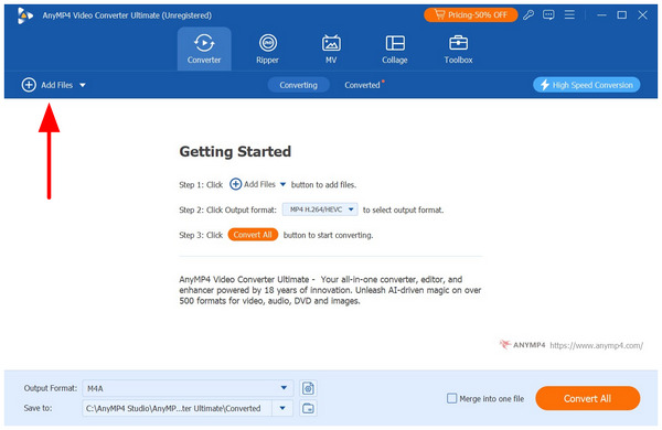 Anymp4 Video Converter Ultimate Add Files