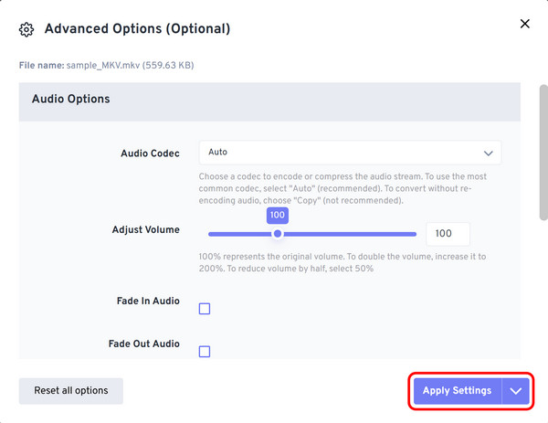 Adjust Audio Settings Freeconvert
