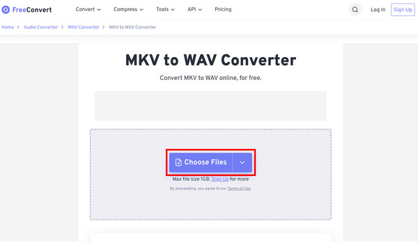 Go To Freeconvert Upload Mkv File