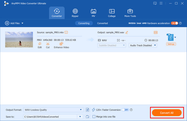 Select Path Convert Mkv To Wav Anymp4