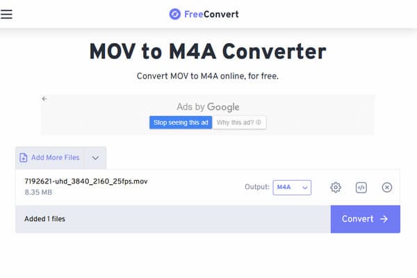 Convert Mov To M4A Online In Freeconvert