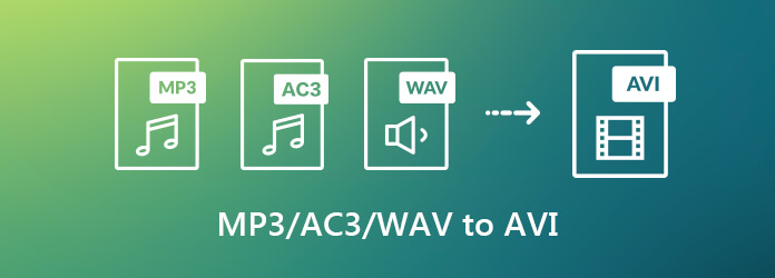 Conversão MP3 / AC3 ​​/ WAV para AVI