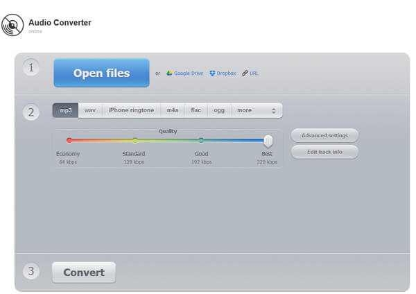 Convertidor de audio en línea