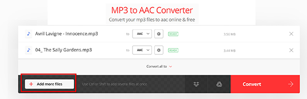 上傳 MP3 音訊到 Converio