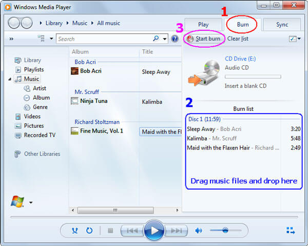 how to burn music to cd window 10