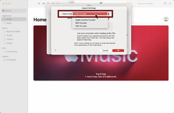 Configure Aac Import Settings In Apple Music