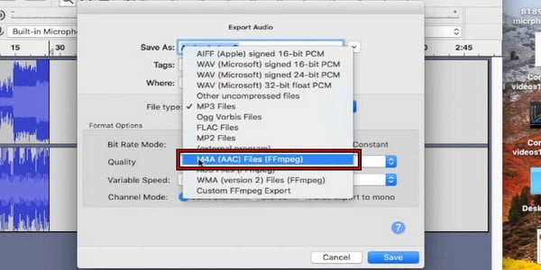 Export Audio And Rename Extension In Audacity