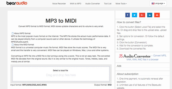 convert mp3 to midi ringtone