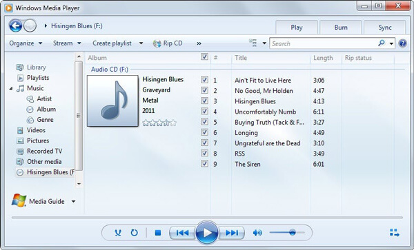 A Windows Media Player