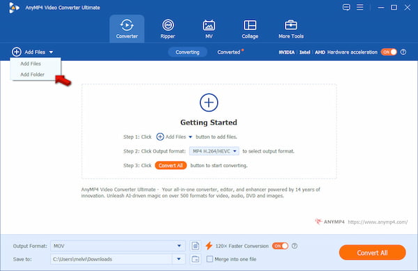 Load Mp3 Files In Anymp4 Video Converter Ultimate