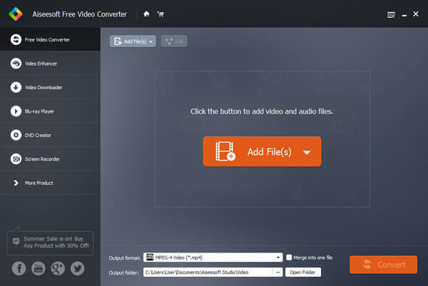 Aiseesoft gratis video-omzetter