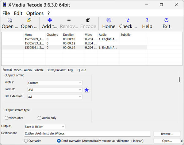 Xmedia Recode Free Mp4 To Avi Converter