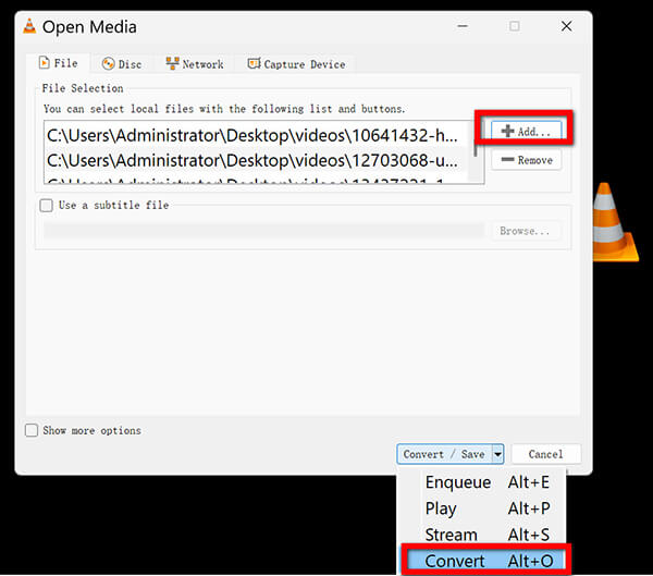 Vlc Add Video Files