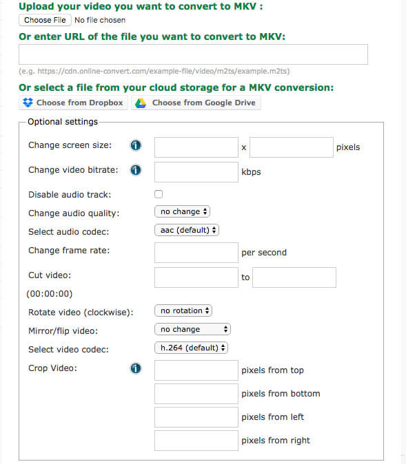 Convert MP4 to MKV