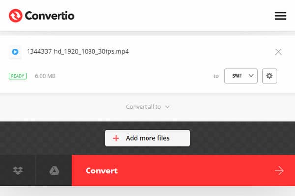 Transcode Mp4 To Swf In Convertio