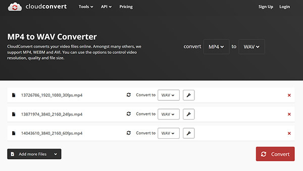 MP4 to Wav Cloudconvert