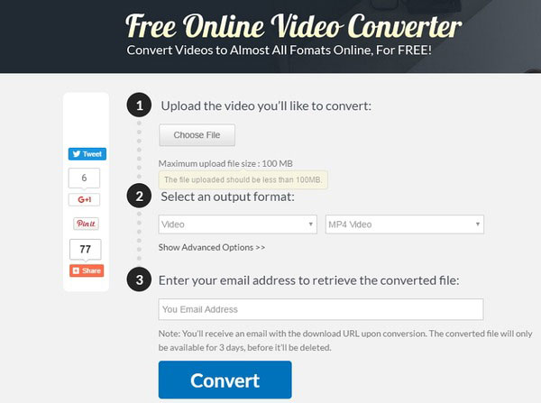 Convertitore video online gratuito