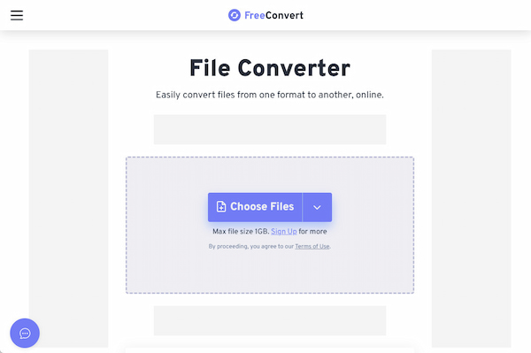 Freeconvert конвертер MPEG в MP4