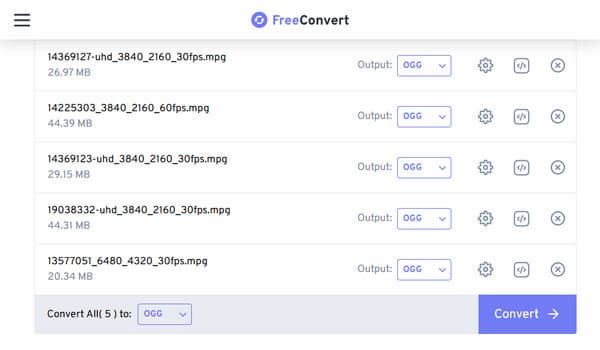 Convert Mpeg To Ogg In Freeconvert
