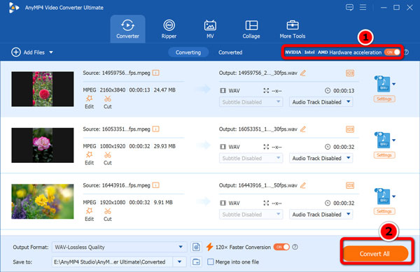 Mpeg To Wav Anymp4 Video Converter Ultimate