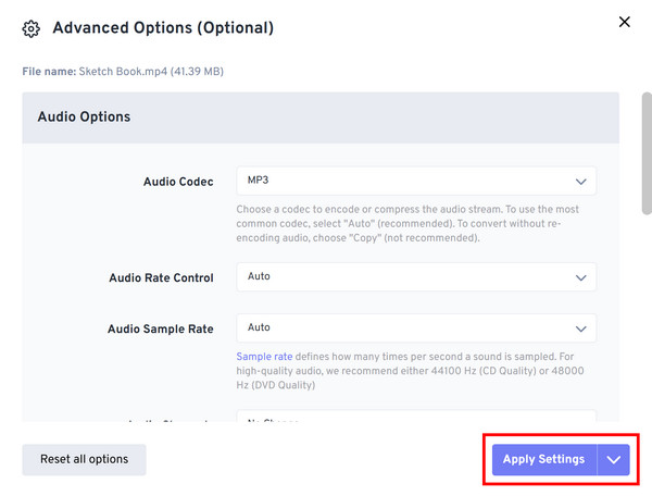 Adjust Audio Settings Freeconvert