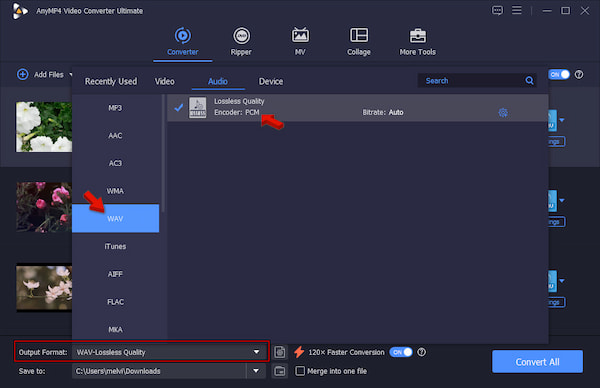 Set Wav As New Format In Anymp4 Video Converter Ultimate
