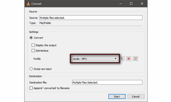 Select Mp3 Profile In Vlc