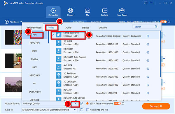Output MP4 For MKV
